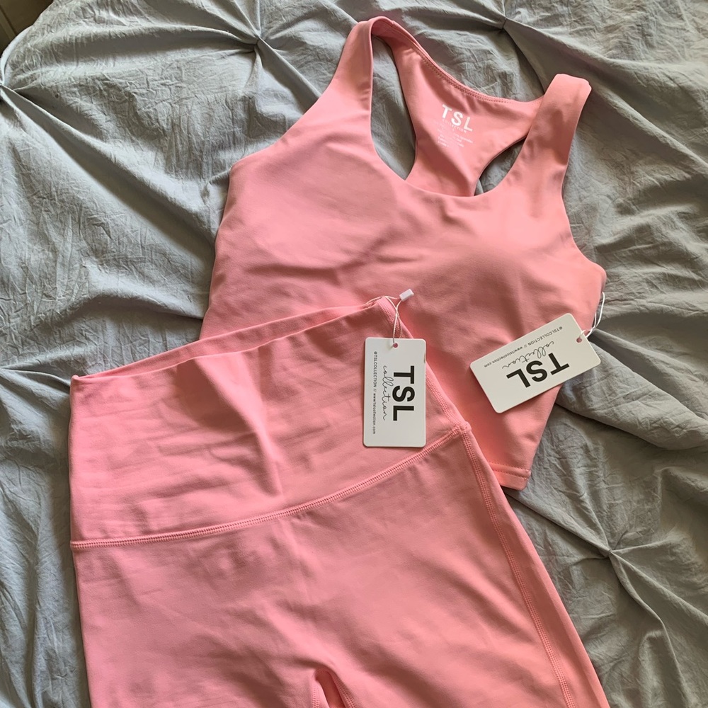 TSL pink workout set NWT